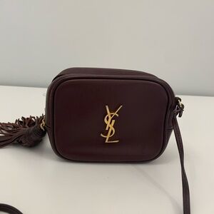 Yves Saint Laurent Burgundy Crossbody Bag - nice bag - the stripe is detached.